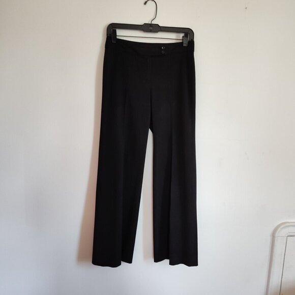 Ladies Petite SZ 2P Jones New York Black Wide Leg Pant - Picture 1 of 3